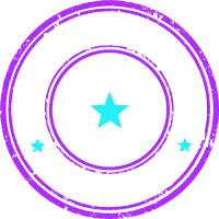 Colorful circular design with stars